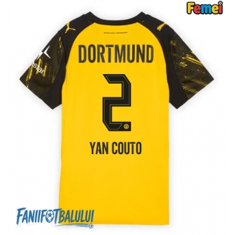 Borussia Dortmund Yan Couto #2 Tricou Fotbal Replică 2025-26 Femei Acasa
